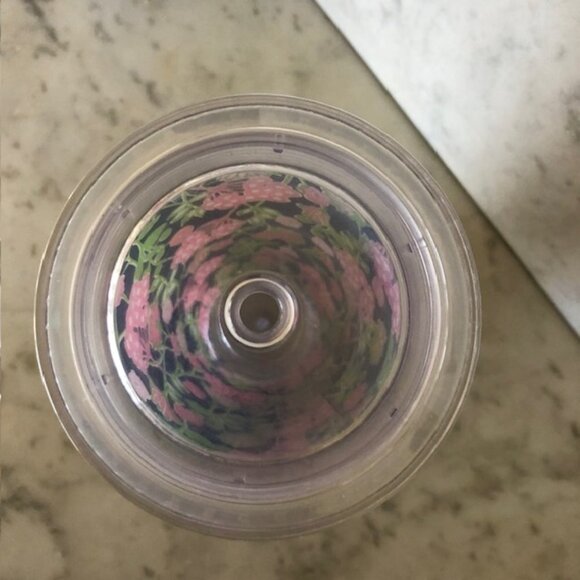 LILLY PULITZER Travel Tumbler with Twist On Lid Navy Pink Green Floral P… - Picture 8 of 12